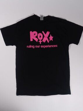 ROX ( Ruling Our Experience ) Medium Black Tee with Pink Logo